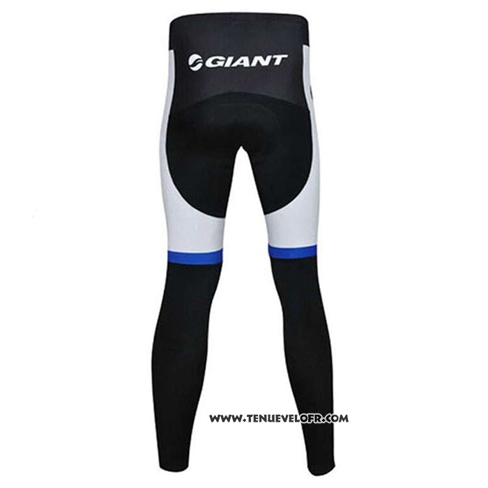 2021 Maillot Cyclisme Giant Alpecin Noir Blanc Manches Longues et Cuissard